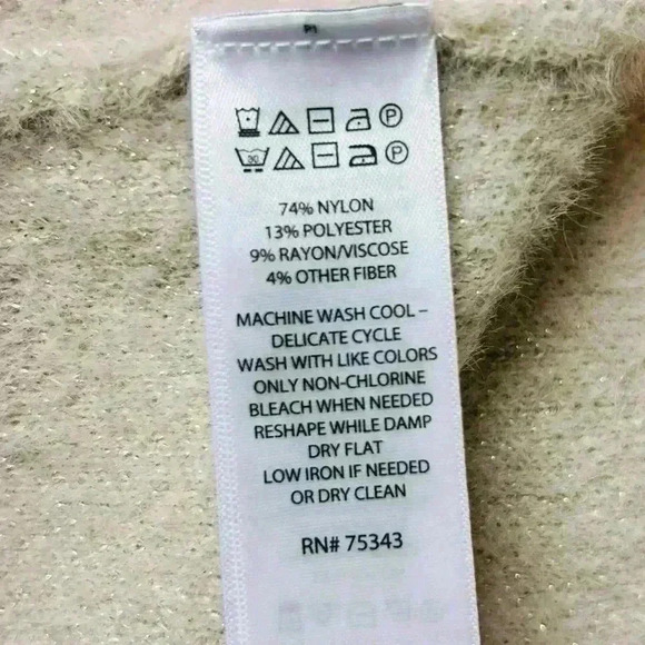 NWT Bailey 44 Cream Fuzzy Sweater Dress Size XL Long Sleeve - Picture 11 of 11